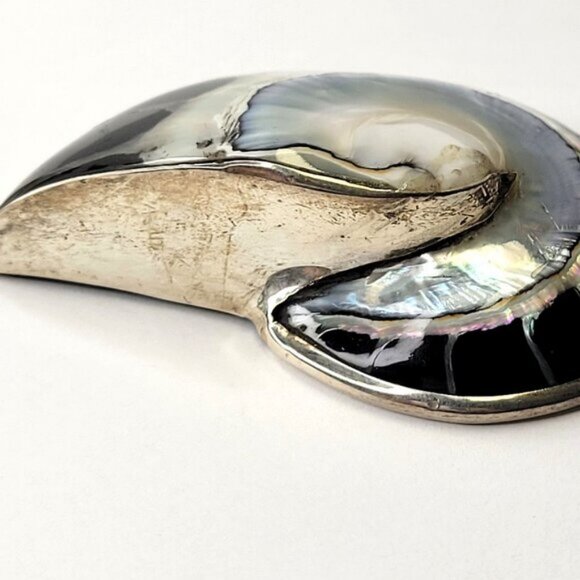 Nautilus Shell Pendant with 925 Sterling Silver- NEW! - Picture 5 of 14